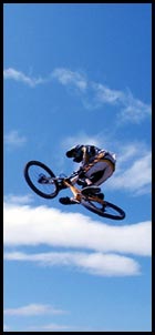 mountain biker jumping